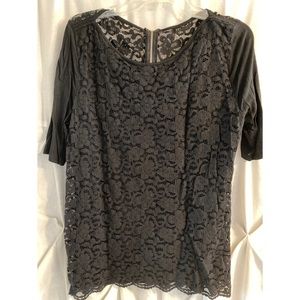Women’s lace short sleeve top size XL